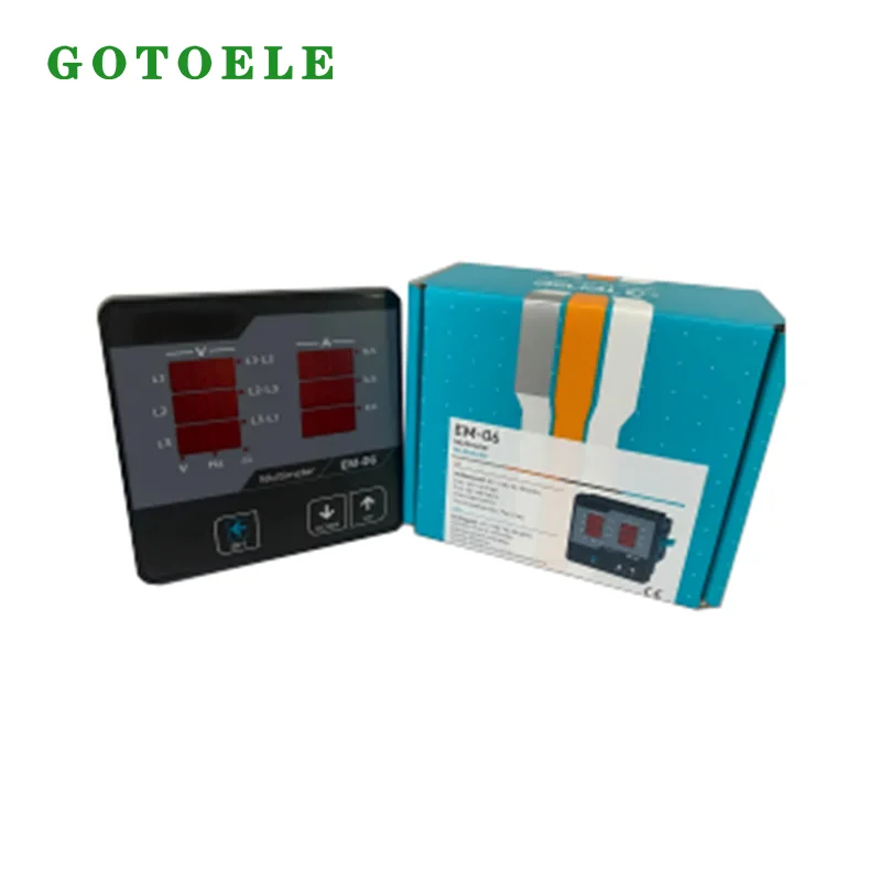 EM-06 digitalt panelmultimeter med 3×6-cifret LED-display